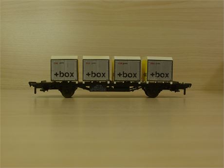 Lima åben godsvogn litra Ljlps med 4 stk +box