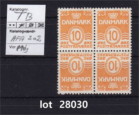 DK. TB. med afa 202.  Se tekst og foto. lot 28030